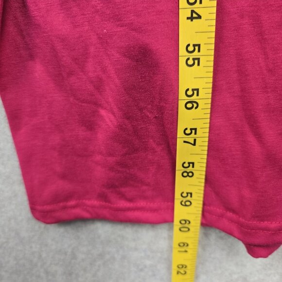 Women’s Sleeveless Wide-Leg Romper Jumpsuit Raspberry Red Relaxed Fit Rayon - Picture 6 of 6